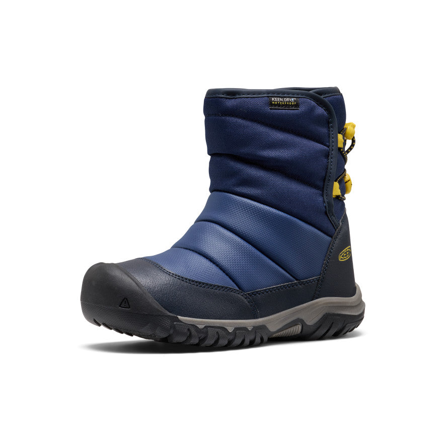 Big Kids’ Puffrider Waterproof Winter Boot  |  Naval Academy/Mango Mint