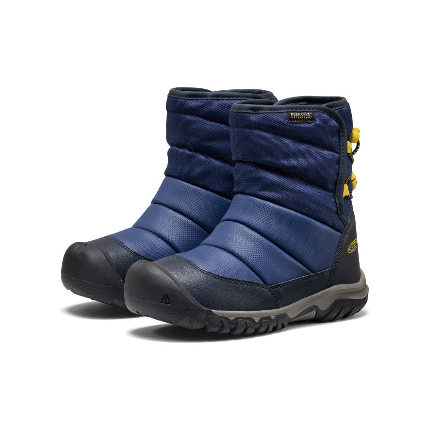 Big Kids’ Puffrider Waterproof Winter Boot  |  Naval Academy/Mango Mint