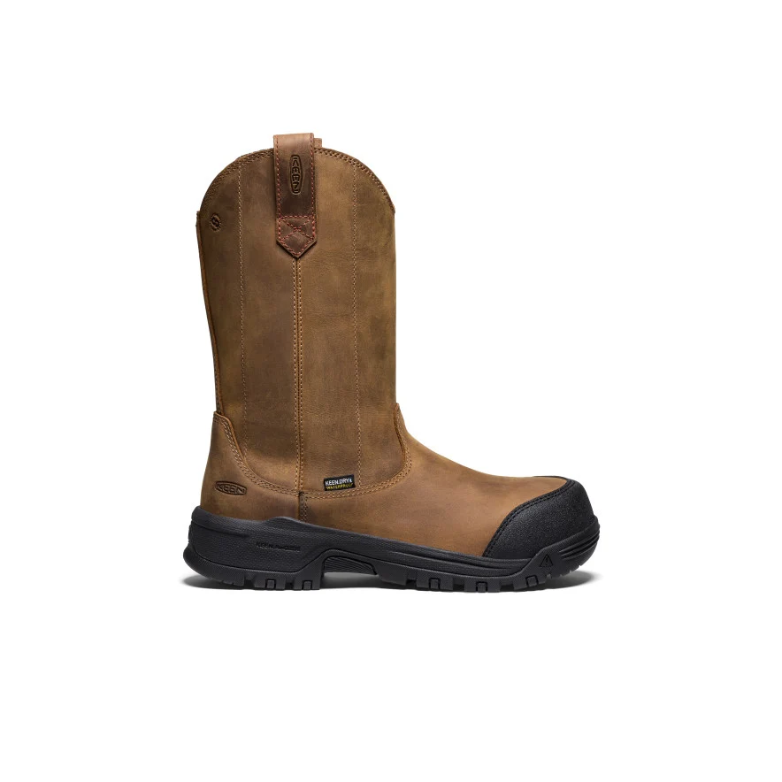 Women’s Evanston Pull-On Waterproof Boot (Carbon Toe)  |  Bison/Black
