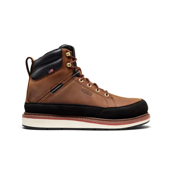 Men’s Liberty Racer 6″ Waterproof Work Boot (Carbon Toe)  |  Bison/Black