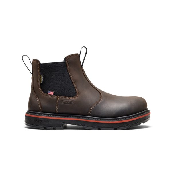 Men’s Liberty Chelsea 90° Heel Waterproof Work Boot (Carbon Toe)  |  Coffee Bean/Black