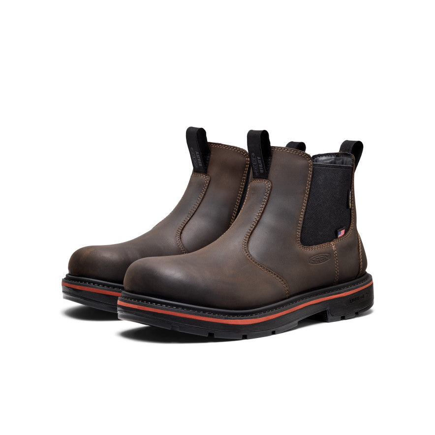 Men’s Liberty Chelsea 90° Heel Waterproof Work Boot (Carbon Toe)  |  Coffee Bean/Black