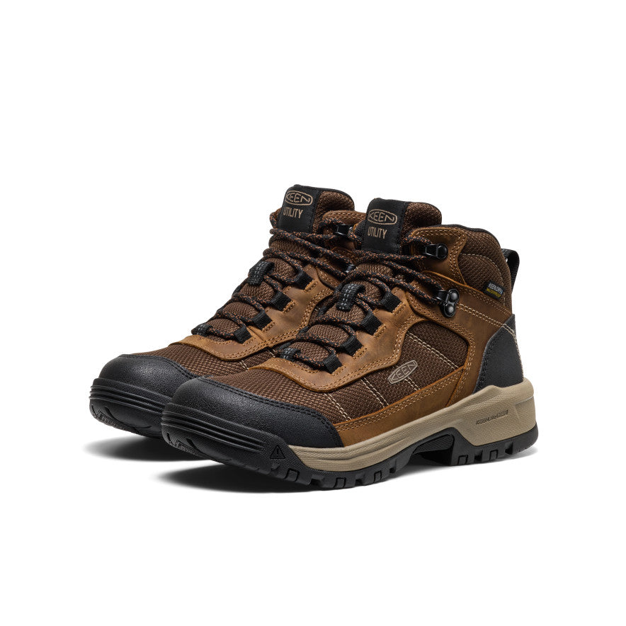 Women’s Skokie Waterproof Work Boot (Soft Toe)  |  Bison/Black