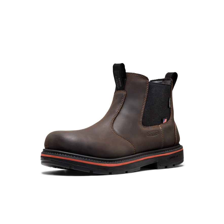 Men’s Liberty Chelsea 90° Heel Waterproof Work Boot (Carbon Toe)  |  Coffee Bean/Black