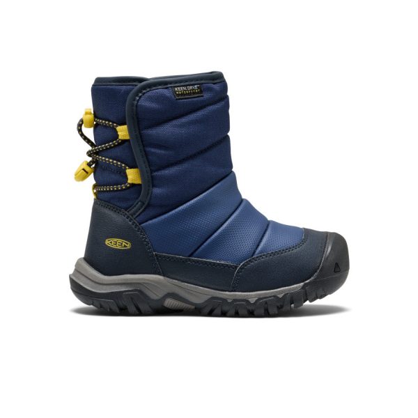 Little Kids’ Puffrider Waterproof Winter Boot  |  Naval Academy/Mango Mint