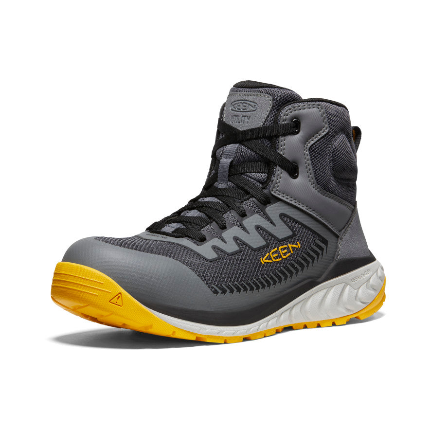 Men’s Arvada Mid Work Sneaker (Carbon Toe)  |  Black/Keen Yellow