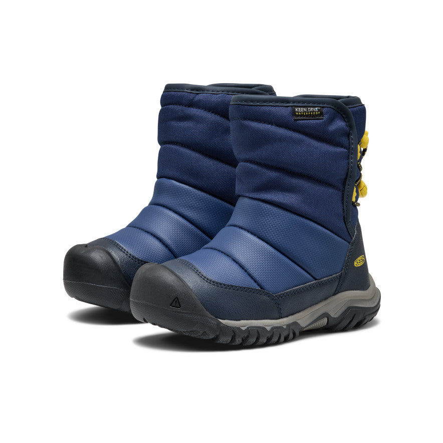 Little Kids’ Puffrider Waterproof Winter Boot  |  Naval Academy/Mango Mint