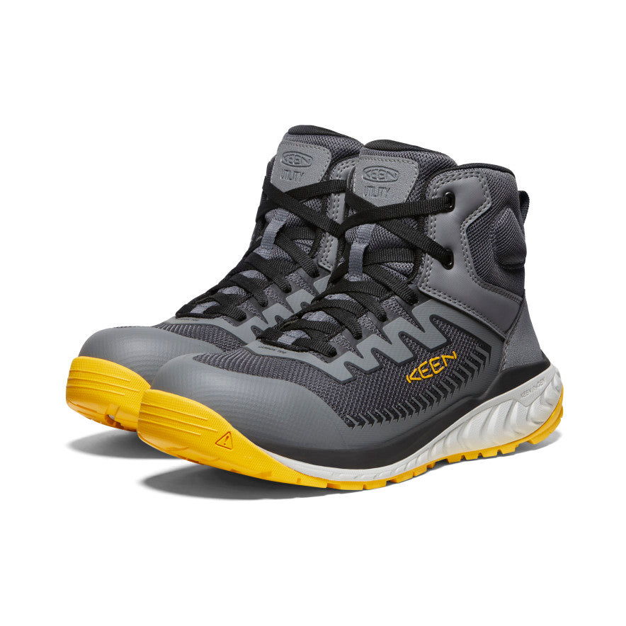 Men’s Arvada Mid Work Sneaker (Carbon Toe)  |  Black/Keen Yellow