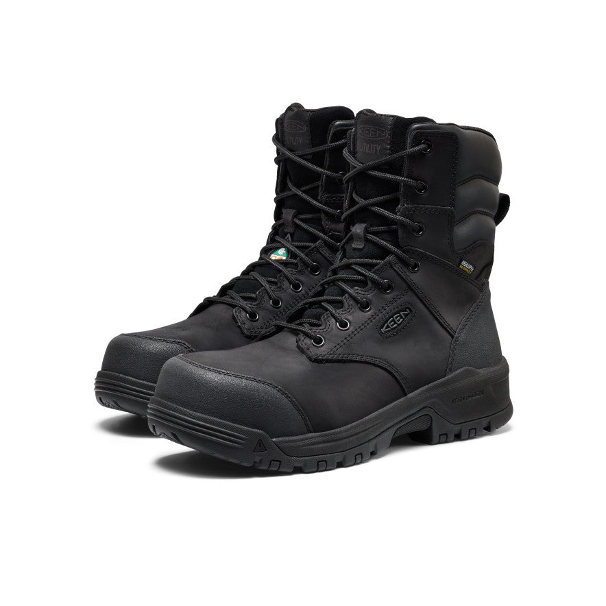 Men’s CSA Evanston+ 8″ Waterproof Boot (Carbon Toe)  |  Black/Black