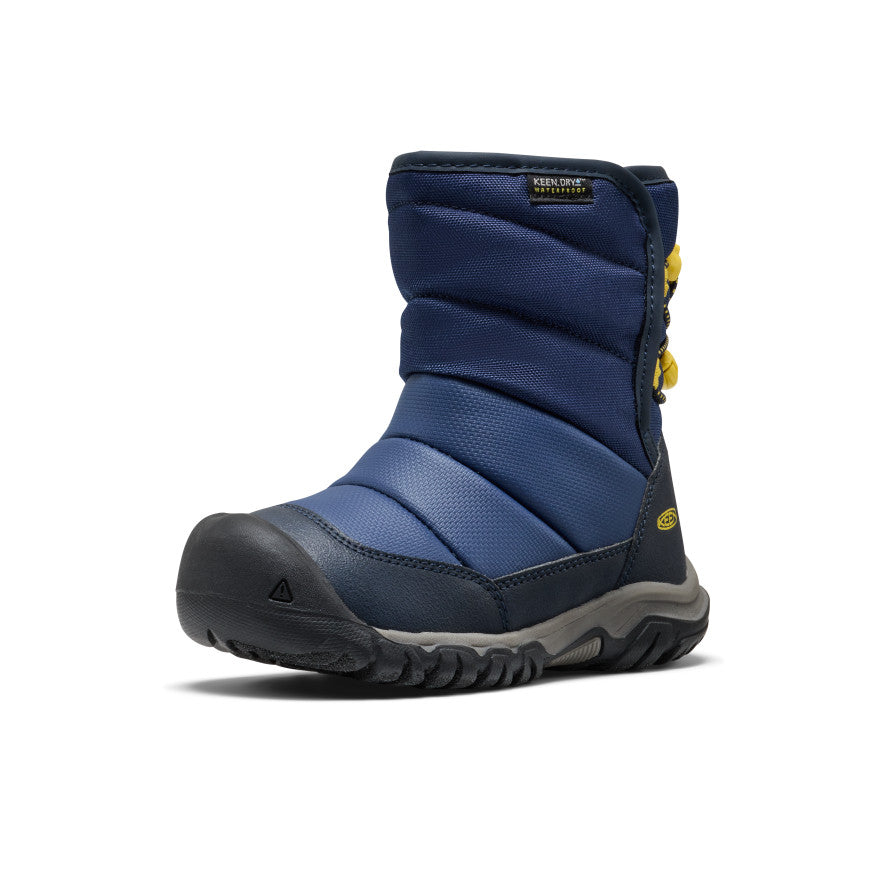 Little Kids’ Puffrider Waterproof Winter Boot  |  Naval Academy/Mango Mint
