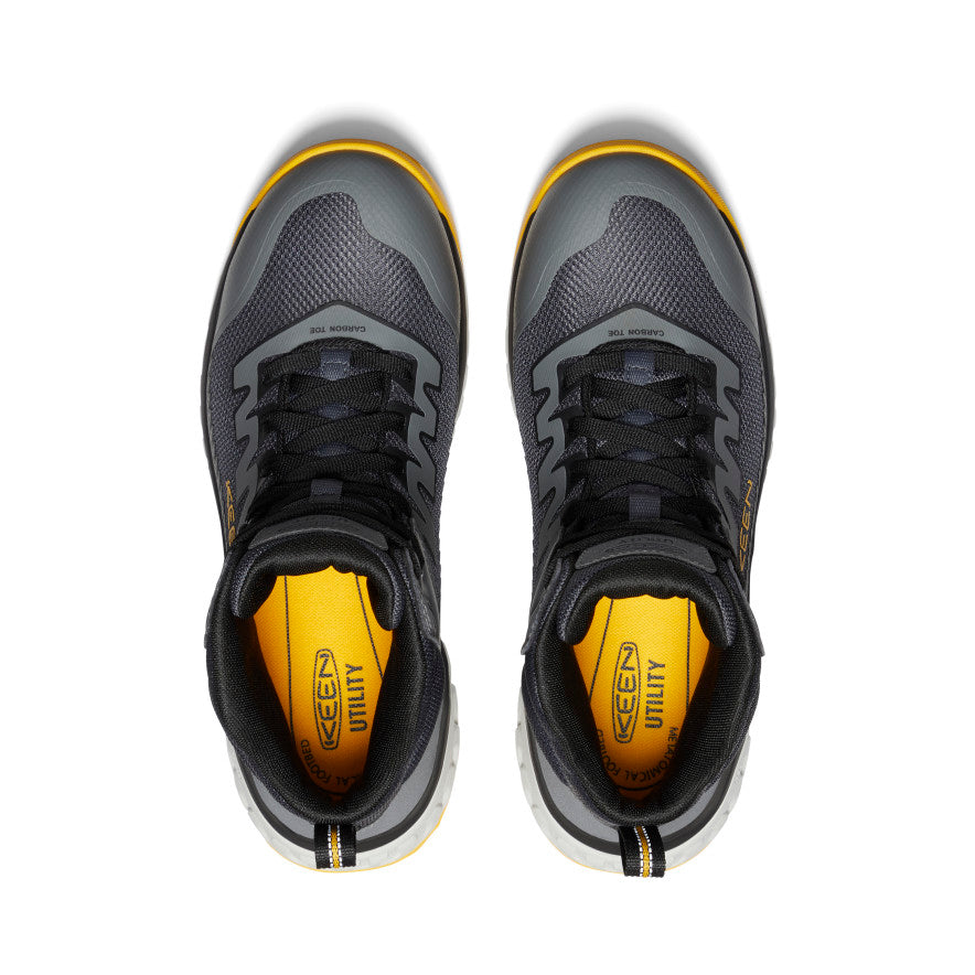 Men’s Arvada Mid Work Sneaker (Carbon Toe)  |  Black/Keen Yellow